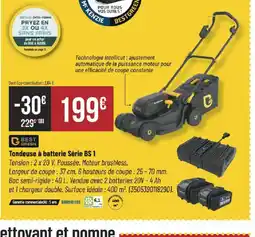 Bricorama BEST GREEN Tondeuse à batterie Série BS 1 offre