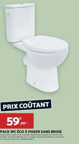 Bricomarché Pack wc éco à poser sans bride offre