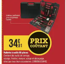 Bricorama Mallette à outils 60 pièces offre
