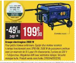 Bricorama Groupe électrogène 2800 W offre