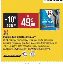 Bricorama Peinture bois climats extrêmes offre