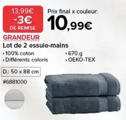 Costco Grandeur lot de 2 essuie-mains offre