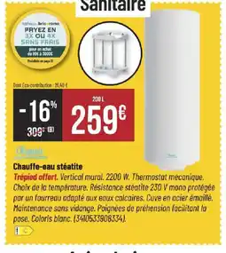 Bricorama Chauffe-eau stéatite offre