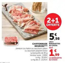 U Express Chiffonnade negroni offre