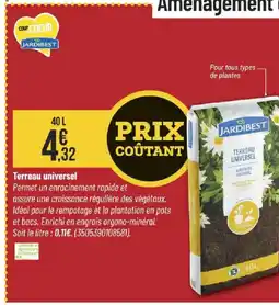 Bricorama JARDIBEST Terreau universel offre