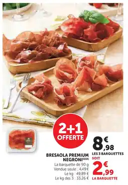 U Express Bresaola premium negroni offre