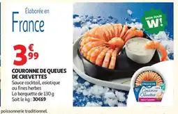 Auchan Supermarché Couronne de queues de crevettes offre