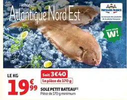 Auchan Supermarché Sole petit bateau offre