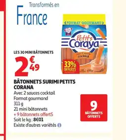 Auchan Supermarché PETITS CORAYA Bâtonnets surimi offre
