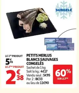 Auchan Supermarché Petits merlus blancs sauvages congelés offre