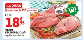 Auchan Supermarché Veau escalope offre