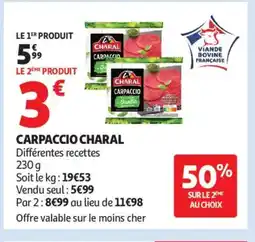 Auchan Supermarché CHARAL Carpaccio offre
