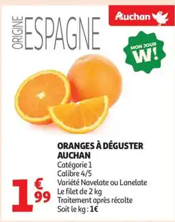 Auchan Supermarché AUCHAN Oranges à déguster offre
