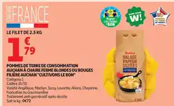 Auchan Supermarché Pommes de terre de consommation auchan à chaire ferme blondes ou rouges filière auchan cultivons le bon offre