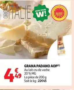 Auchan Supermarché Grana padano aop offre