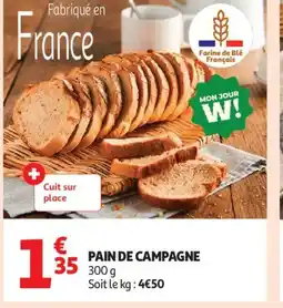 Auchan Supermarché Pain de campagne offre