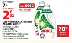 Auchan Supermarché ARIEL Lessive liquide détergent original offre