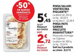 U Express Pinsa salami ventricina piquante offre