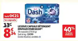 Auchan Supermarché DASH Lessive capsule détergent envolee d'air offre