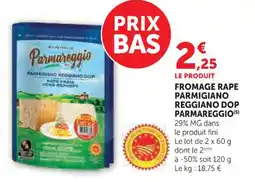 U Express Fromage rape parmigiano reggiano dop parmareggio offre