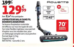 Auchan Supermarché ROWENTA Aspirateur balai sans fil RH6929WO offre