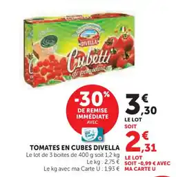 U Express DIVELLA Tomates en cubes offre