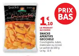 U Express Snacks aperitifs gecchele offre