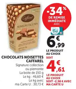 U Express Chocolats noisettes caffarel offre