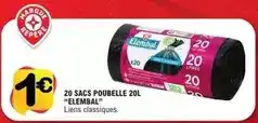 E.Leclerc 20 sacs poubelle 20l offre