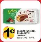 E.Leclerc Balconi - 6 roulés pâtissiers à la noisette offre