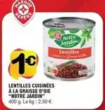 E.Leclerc Lentilles cuisinées à la graisse d'oie offre
