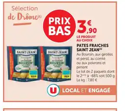 U Express SAINT JEAN Pates fraiches offre