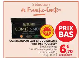 U Express Comte aop au lait cru juraflore fort des rousses offre