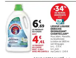 U Express CHANTECLAIR Lessive liquide enrichie degraissant offre