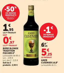 U Express Biere blonde tradition fischer 6° offre