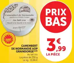 Maximarché Camembert de normandie aop graindorge offre