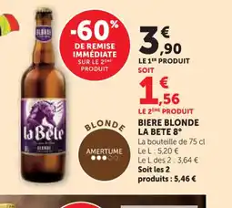 U Express LA BETE 8° Biere blonde offre