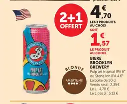 U Express BROOKLYN BREWERY Biere offre