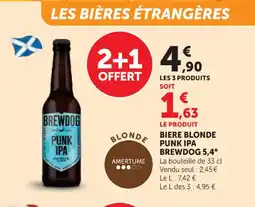 U Express IPA BREWDOG 5,4° Biere blonde punk offre