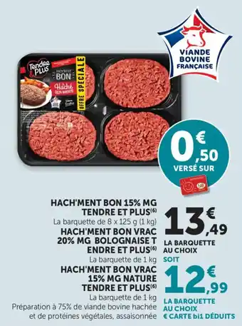 Hach'ment bon 15% mg tendre et plus
