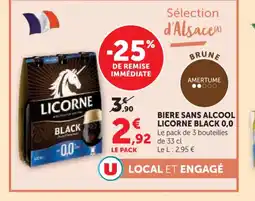 U Express LICORNE BLACK 0,0 Biere sans alcool offre