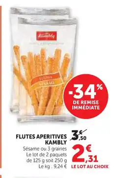 U Express KAMBLY Flutes aperitives offre
