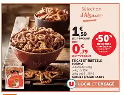 U Express BOEHLI Sticks et bretzels offre