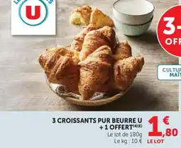 Maximarché 3 croissants pur beurre u offre
