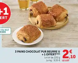 Maximarché 3 pains chocolat pur beurre u offre