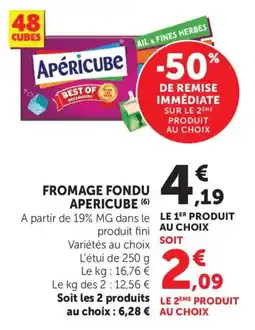 Maximarché Fromage fondu apericube offre