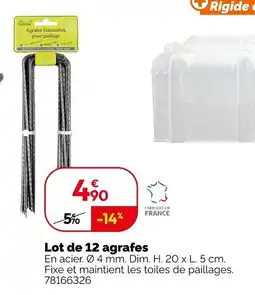 Weldom Lot de 12 agrafes offre