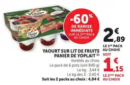 Maximarché Yaourt sur lit de fruits panier de yoplait offre
