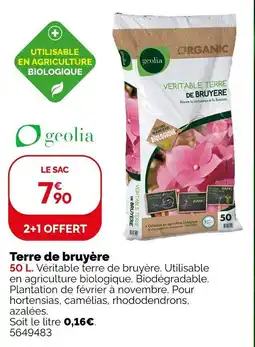 Weldom GEOLIA Terre de bruyère offre