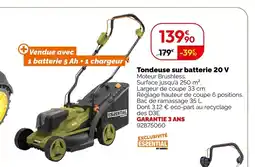 Weldom Tondeuse sur batterie 20 V offre